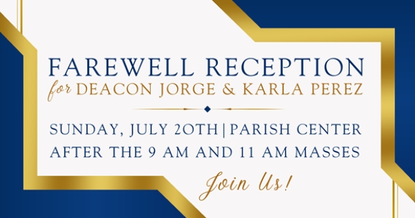 Farewell Reception - July 20th